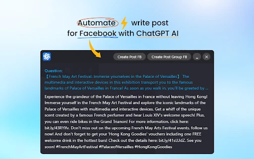 GPT-For-Facebook - Chrome Extension - AI Tool Ocean