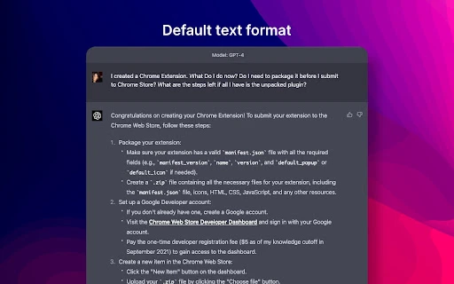 GPT4 Chat Settings - Chrome Extension - AI Tool Ocean