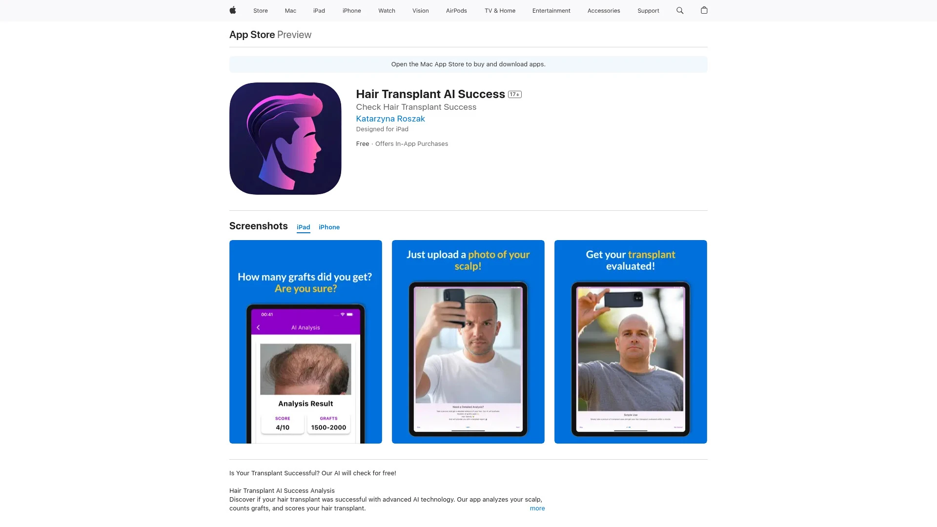 Hair Transplant AI Success - AI Tool Ocean