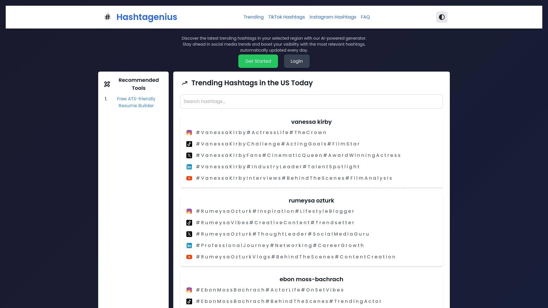 Hashtagenius - AI Tool Ocean