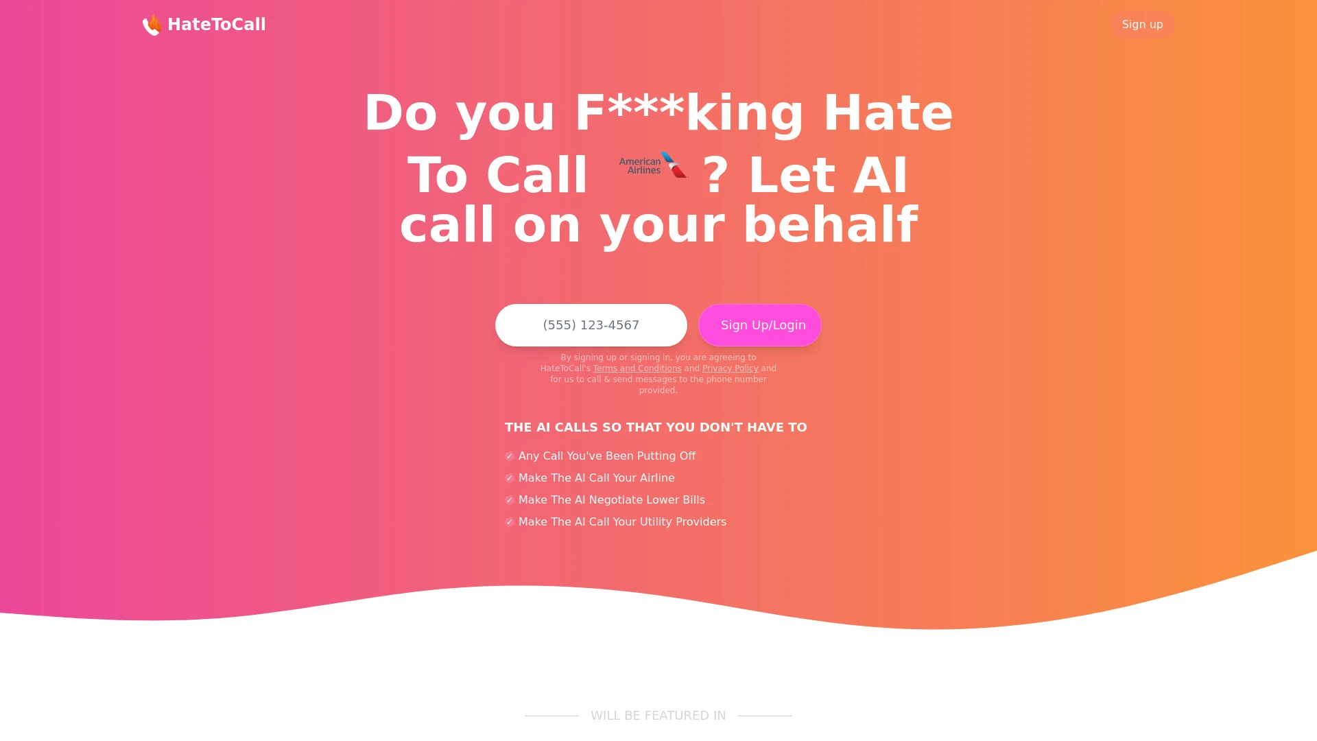 HateToCall - AI Tool Ocean