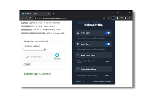 hektCaptcha - Chrome Extension - AI Tool Ocean