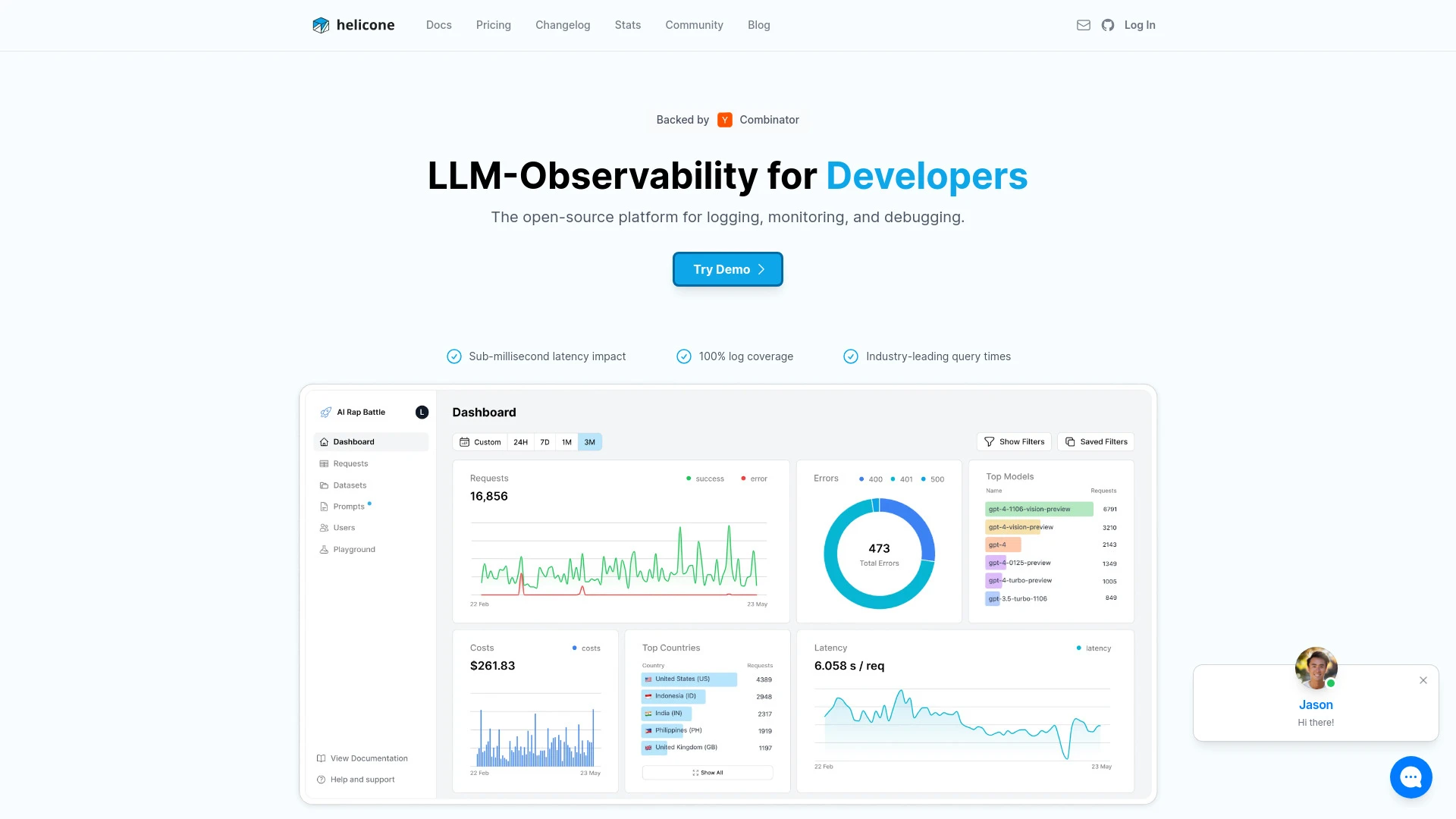 Helicone - AI Tool Ocean
