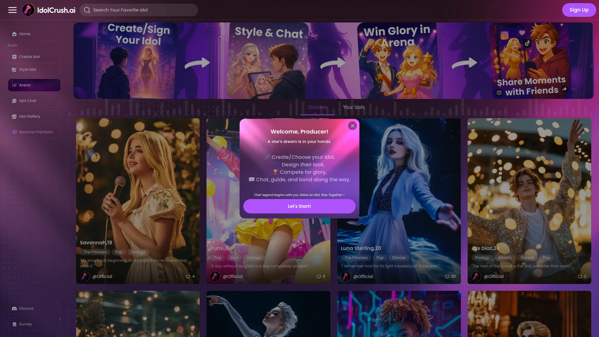 IdolCrush.ai - AI Tool Ocean