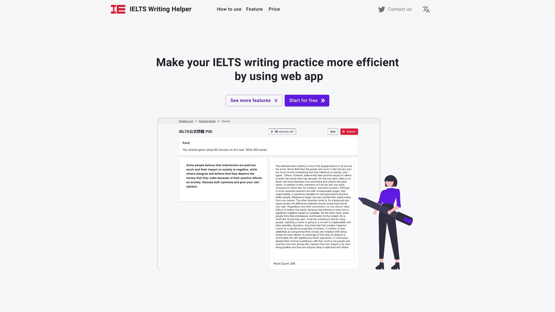 IELTS Writing Helper - AI Tool Ocean