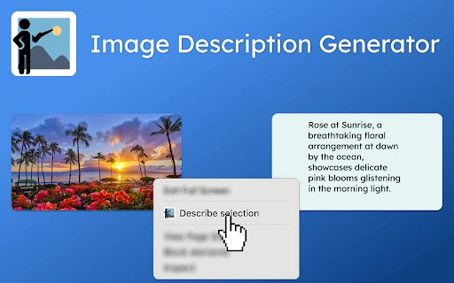 Image Description Generator - Chrome Extension - AI Tool Ocean
