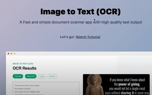 Image to Text (OCR) - Chrome Extension - AI Tool Ocean