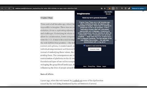 Imaginewares - Chrome Extension - AI Tool Ocean
