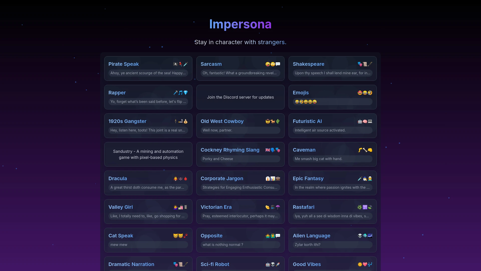 Impersona - AI Tool Ocean
