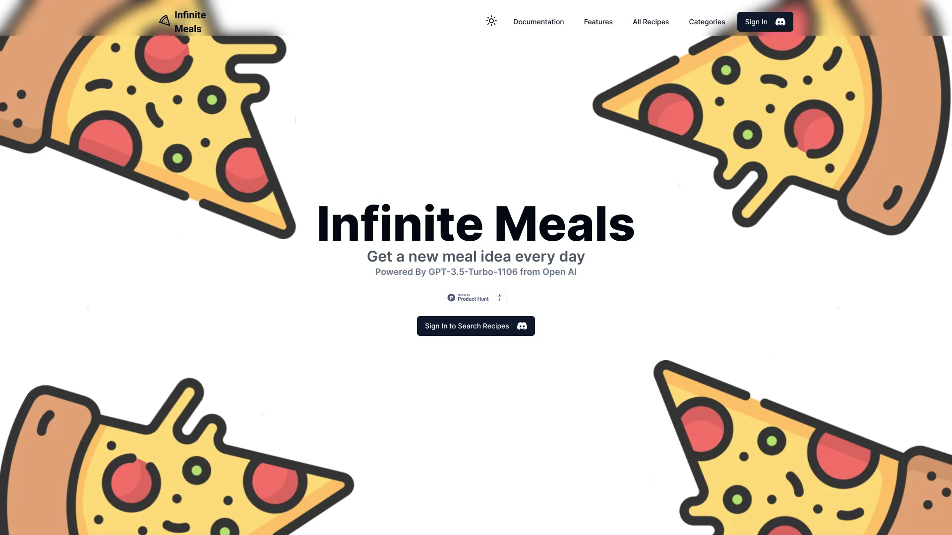 Infinite Meals - AI Tool Ocean
