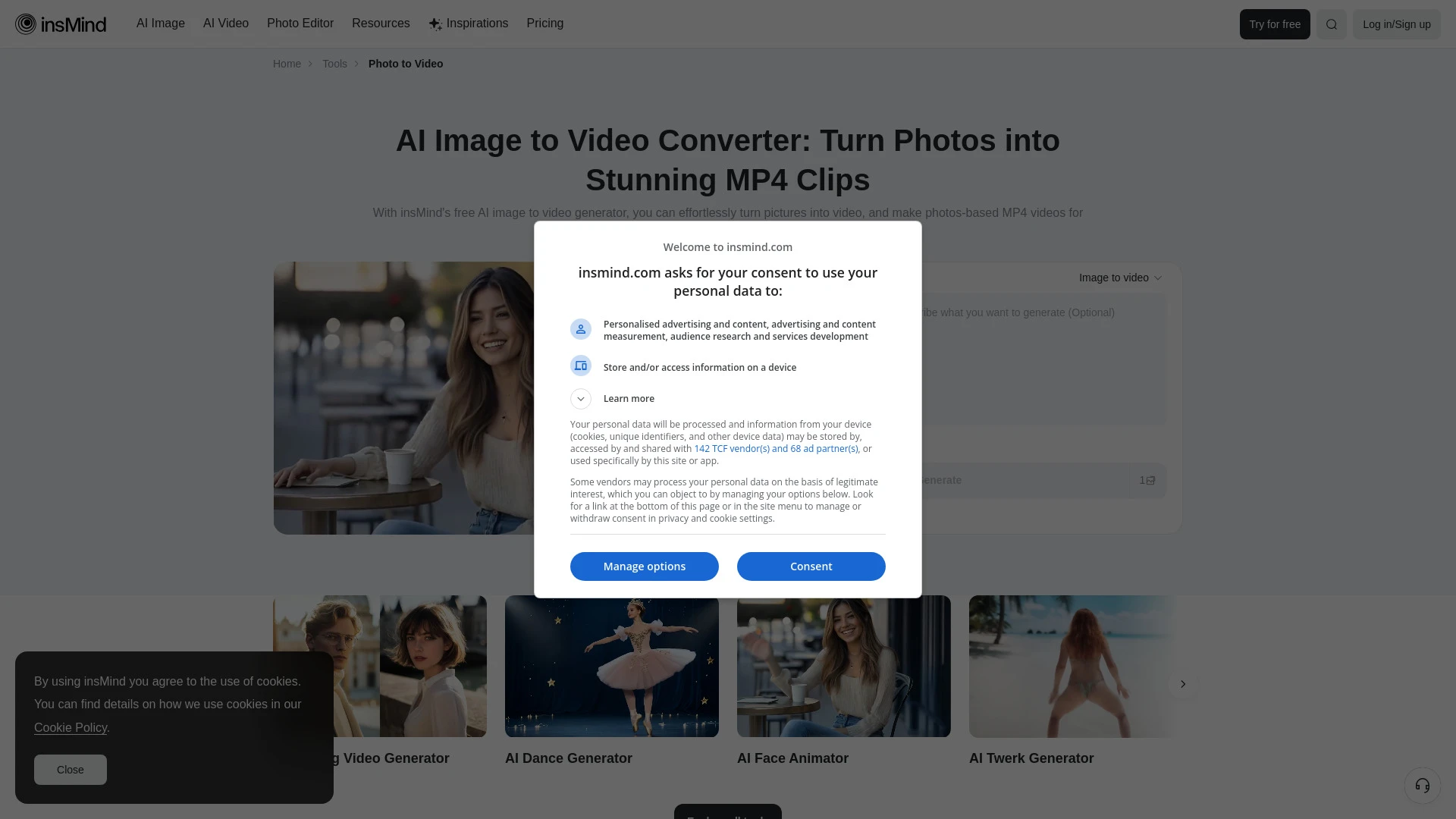 insMind Image to Video Converter - AI Tool Ocean