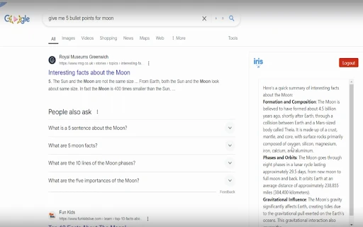 Iris AI - Chrome Extension - AI Tool Ocean