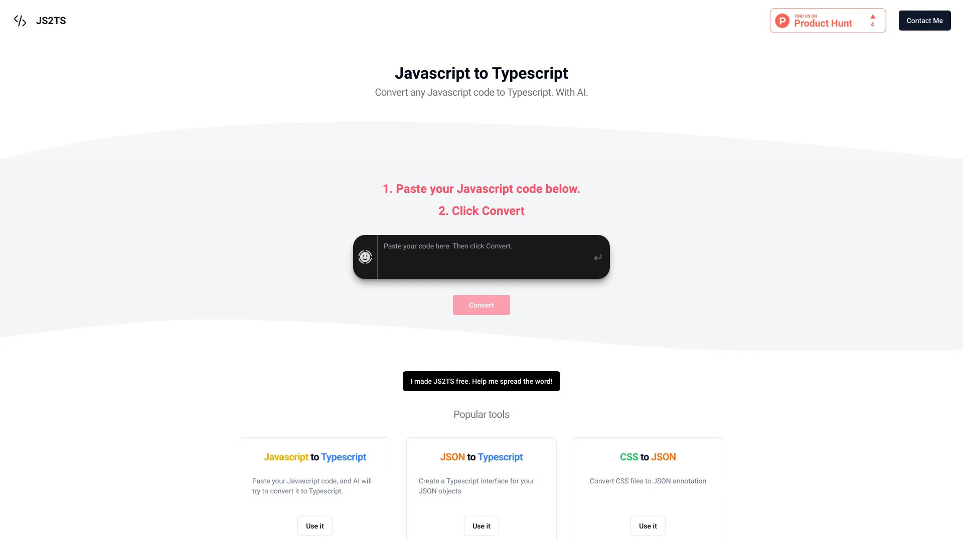 JS2TS - AI Tool Ocean