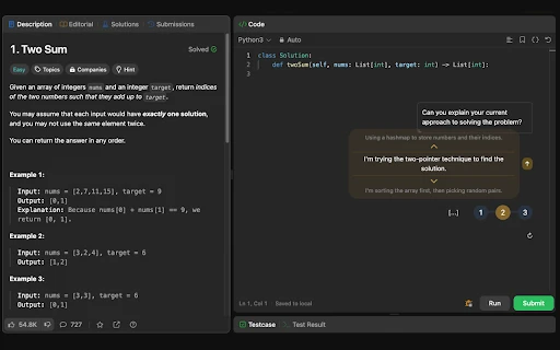 Leetcode Walkthrough - Chrome Extension - AI Tool Ocean