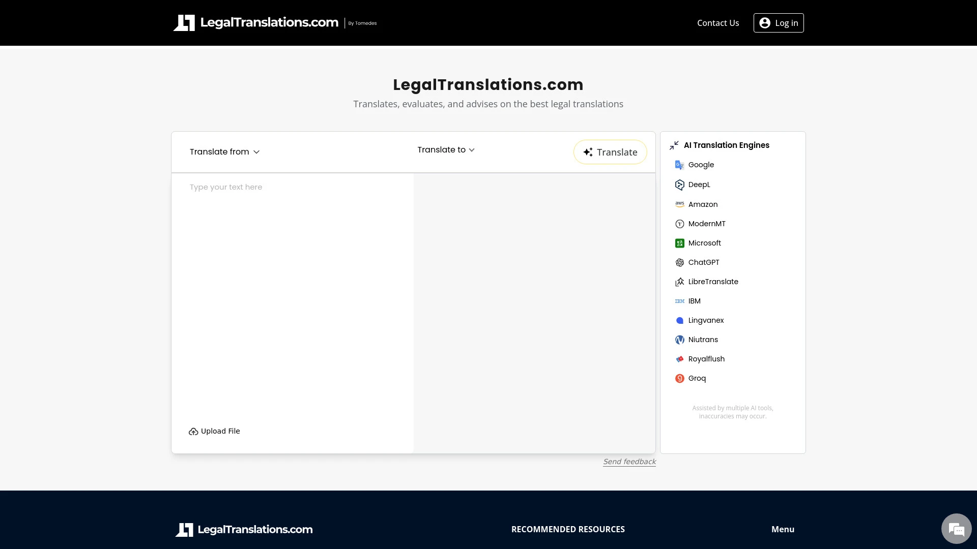 LegalTranslations.com - AI Tool Ocean