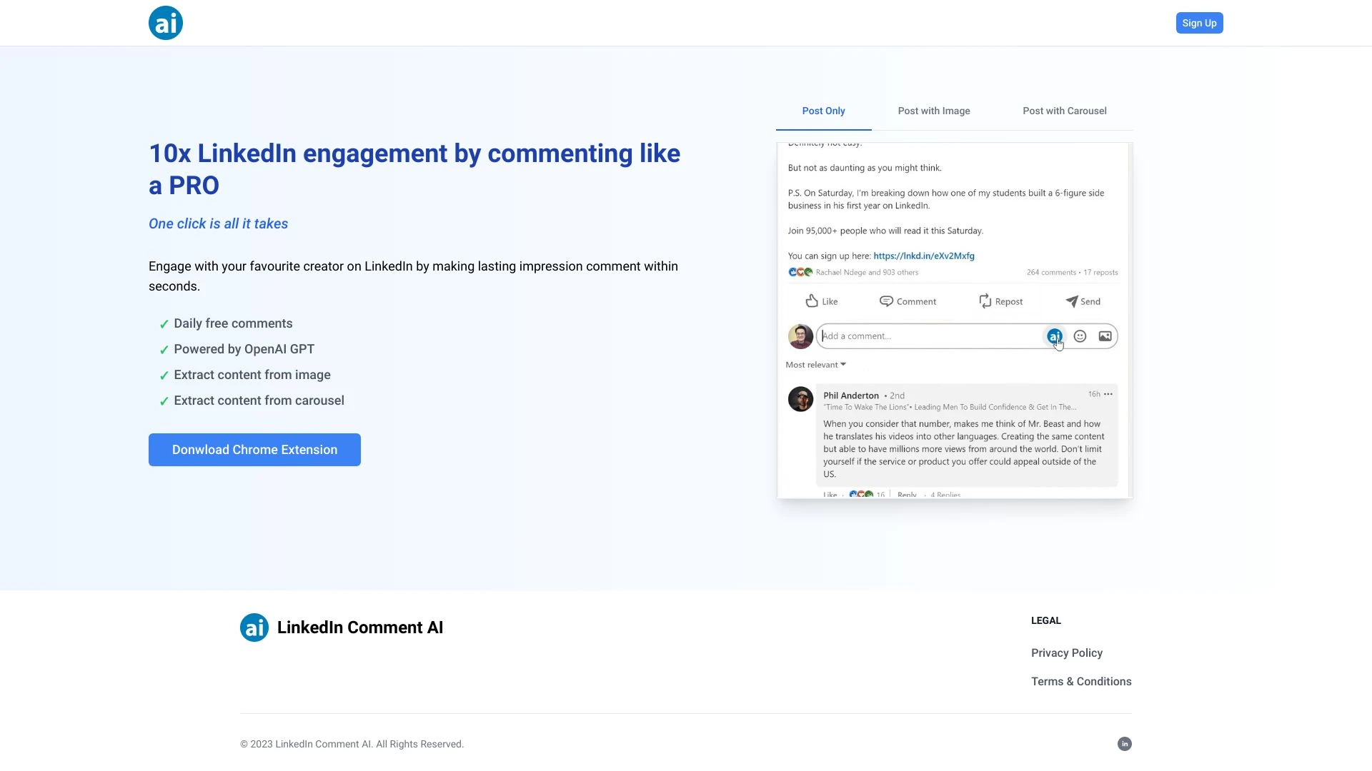 LinkedIn Comment AI - AI Tool Ocean