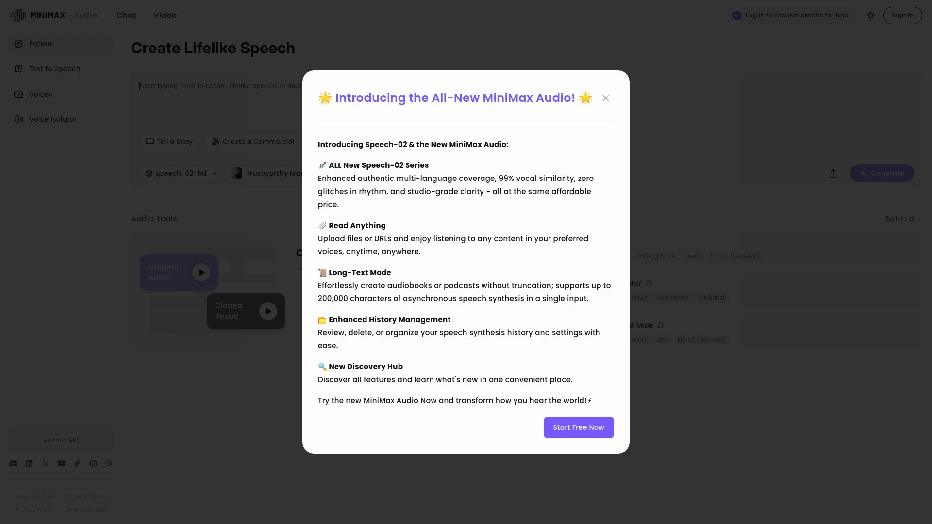 MiniMax Audio - AI Tool Ocean