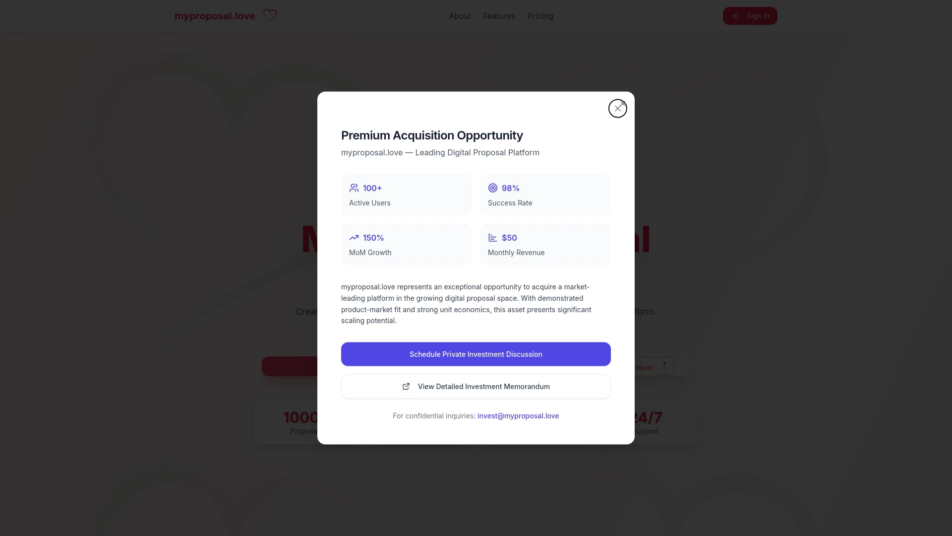myproposal.love - AI Tool Ocean