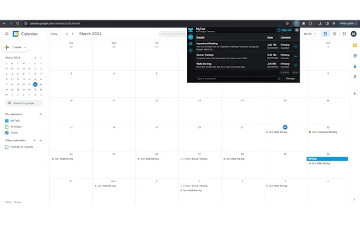 MyTask: AI Text to Calendar - Chrome Extension - AI Tool Ocean