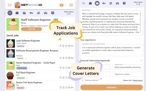 Networkio Job Tracker - Chrome Extension - AI Tool Ocean