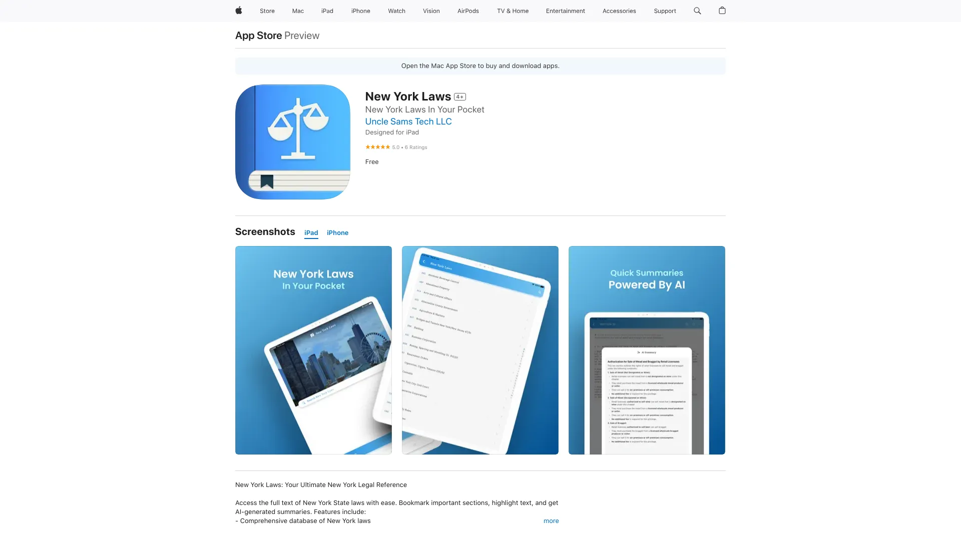 New York Laws App - AI Tool Ocean