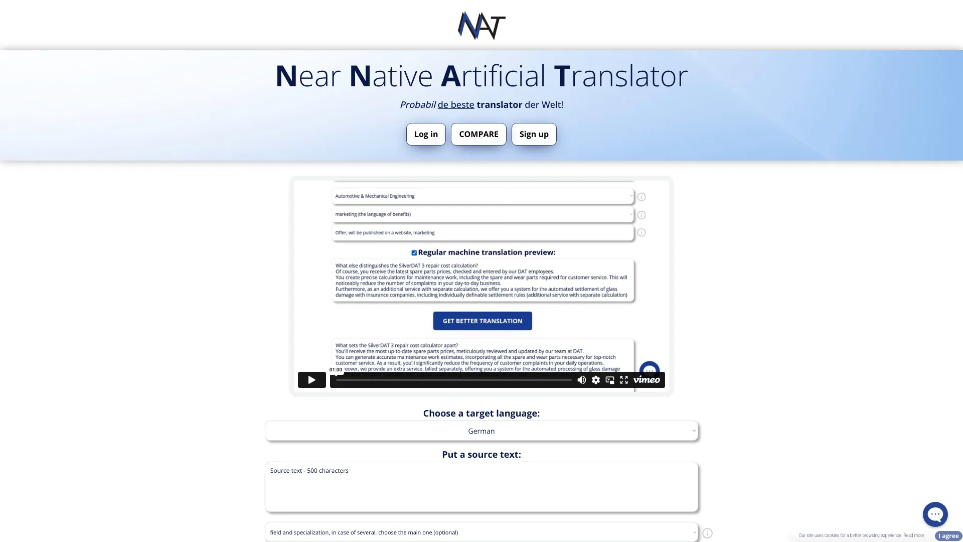 NNAT – Near Native Artificial Translator - AI Tool Ocean