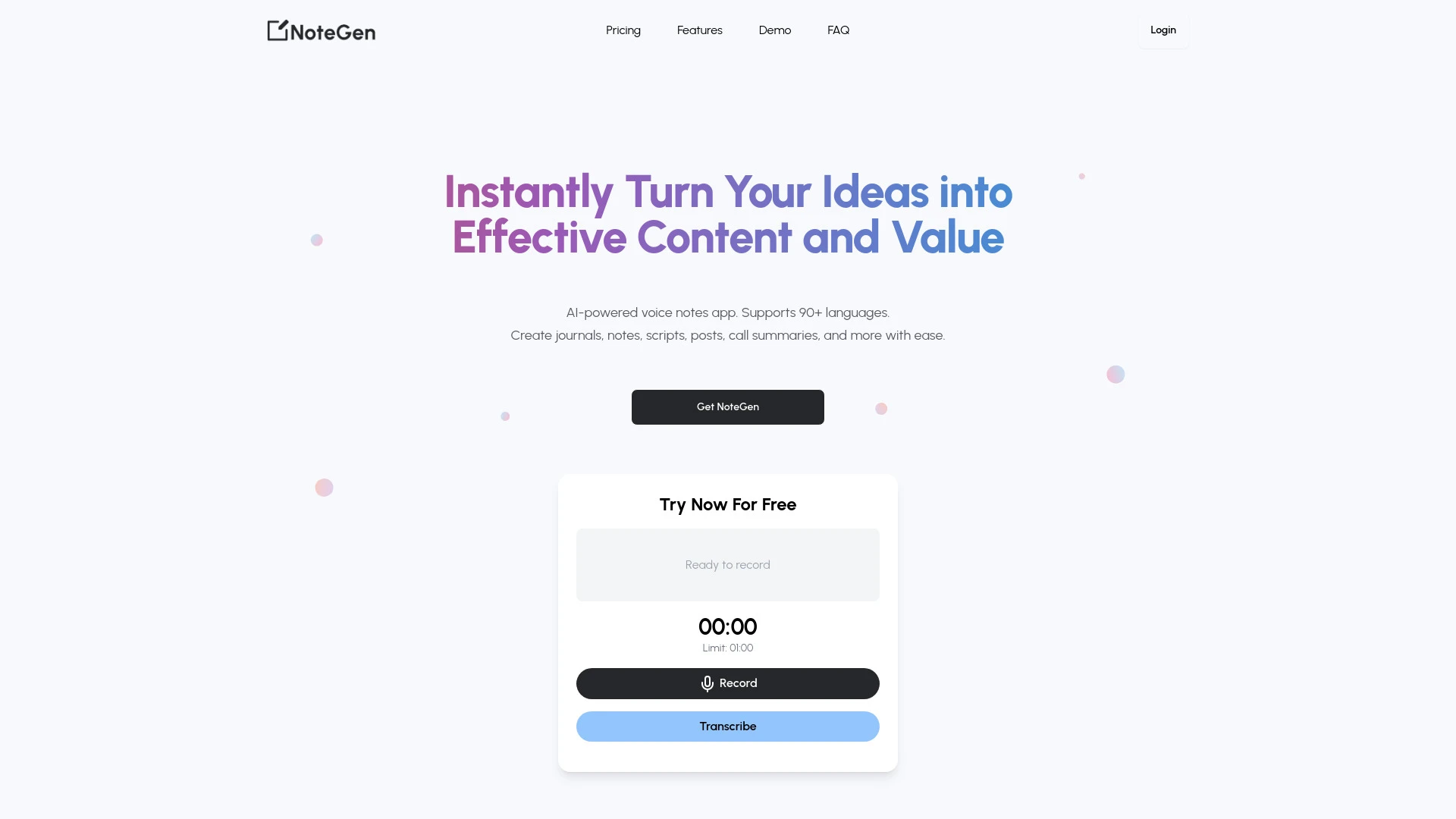 NoteGen - AI Tool Ocean
