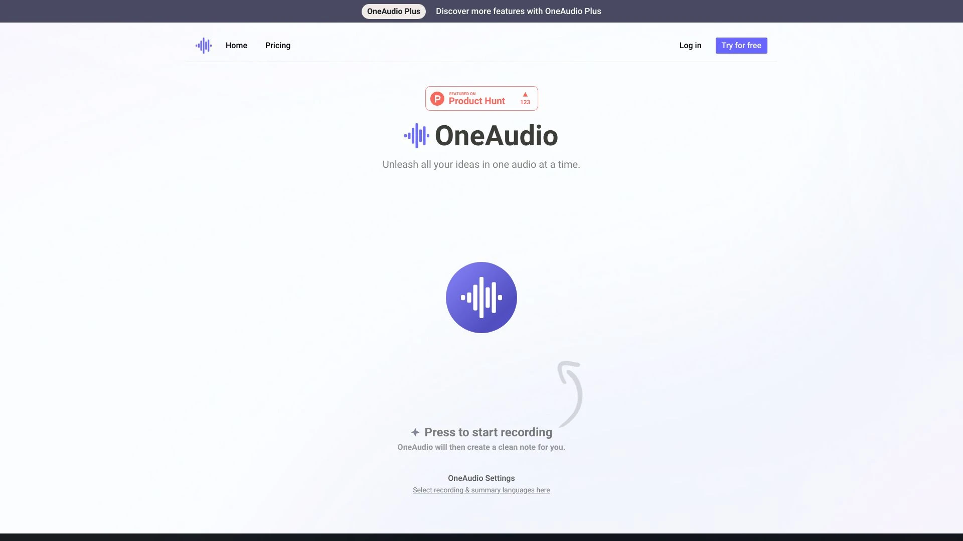 OneAudio - AI Tool Ocean