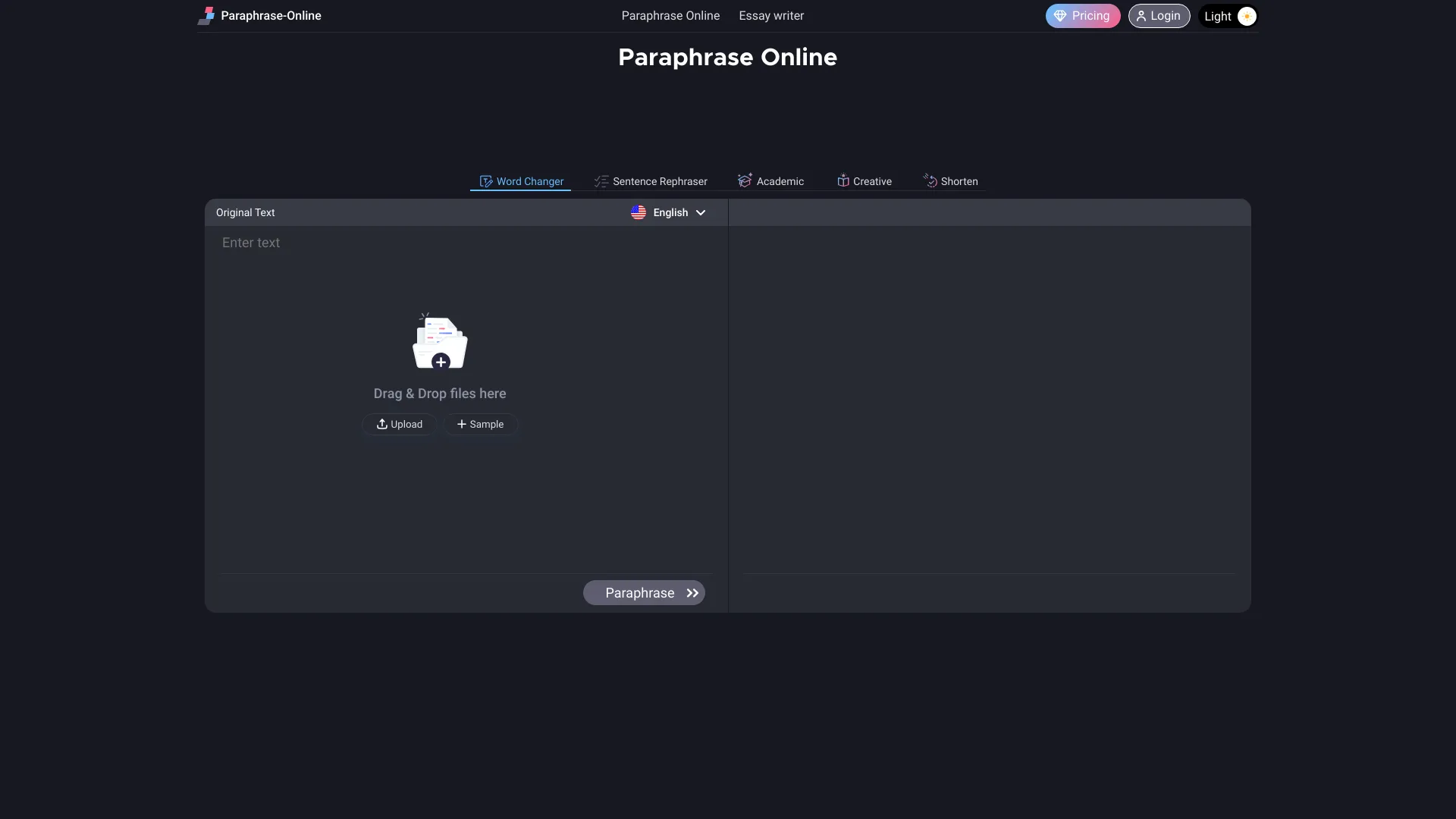 Paraphrase Online - AI Tool Ocean