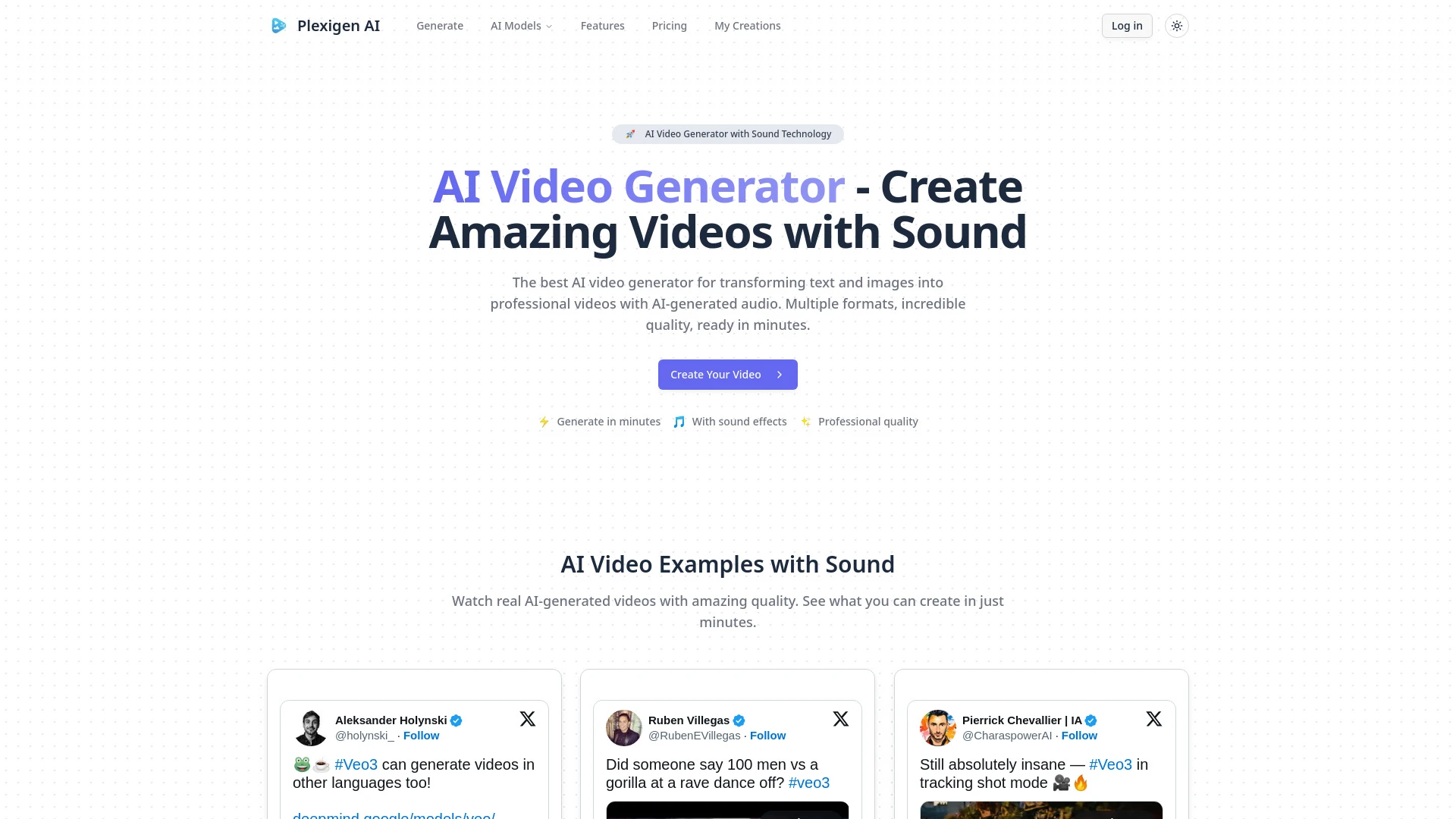 Plexigen AI - AI Video Generator with Sound & Effects - AI Tool Ocean