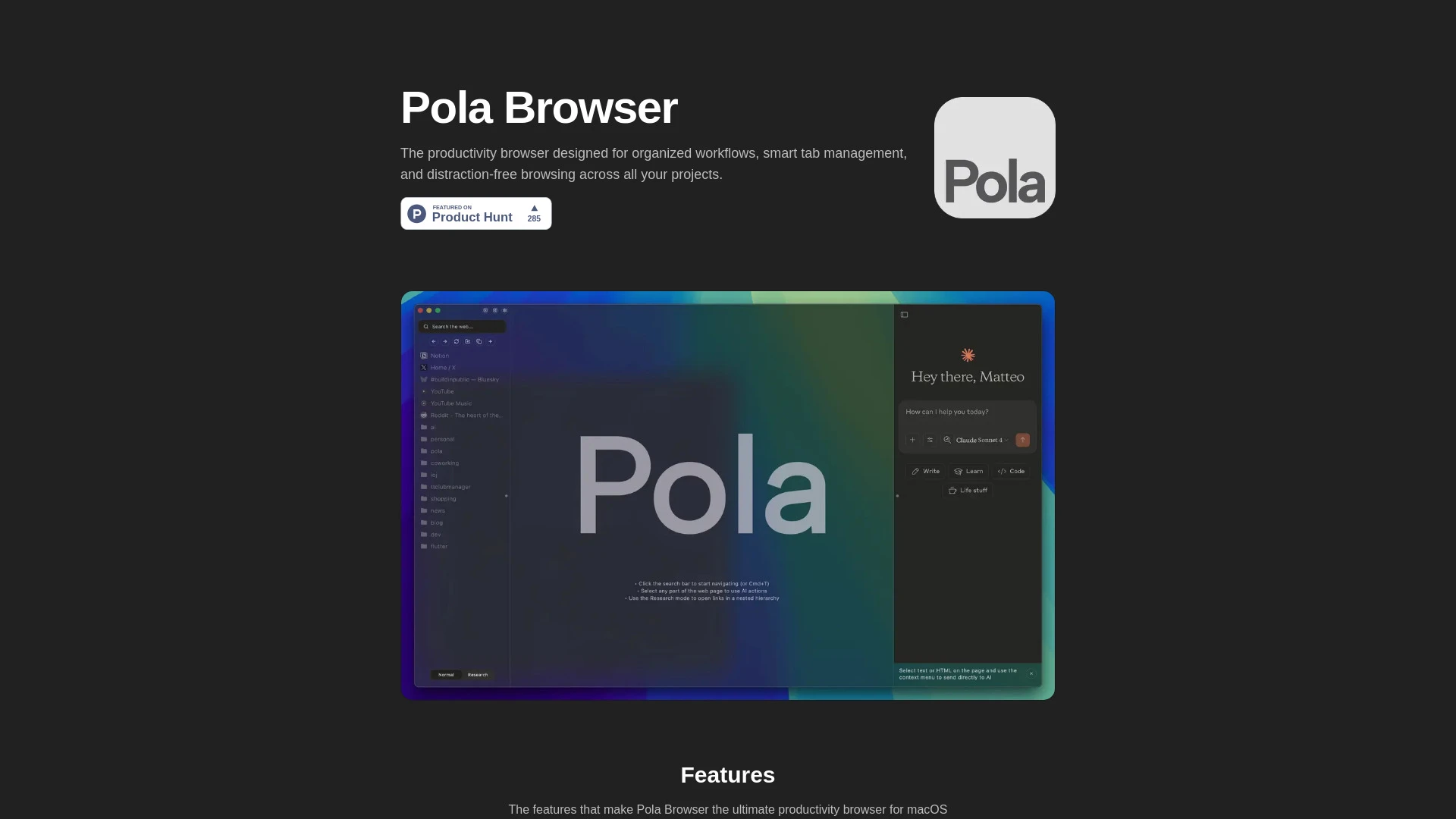 Pola Browser - AI Tool Ocean