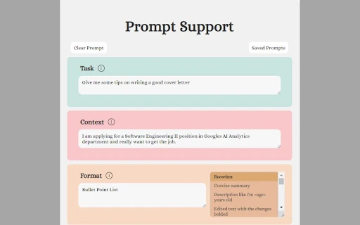 Prompt Support - Chrome Extension - AI Tool Ocean