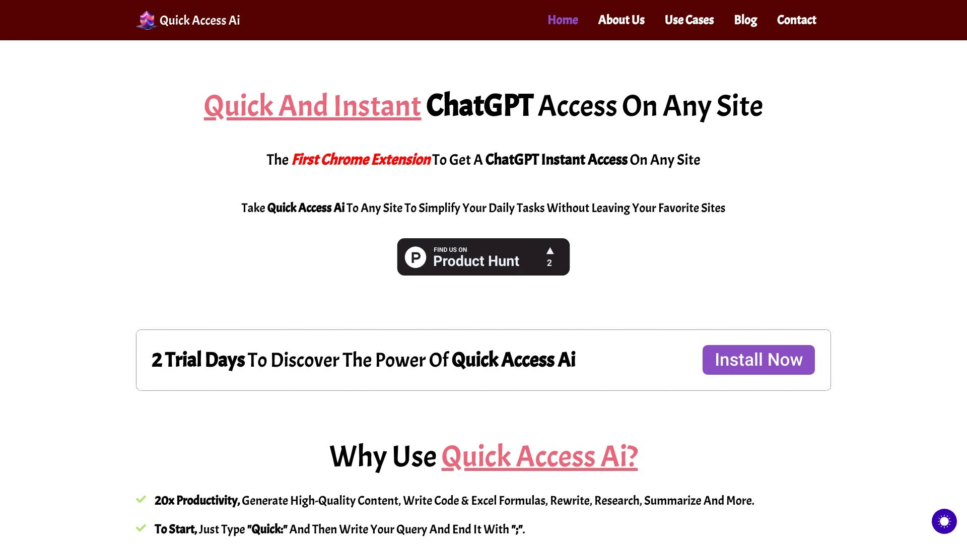 Quick Access Ai - AI Tool Ocean