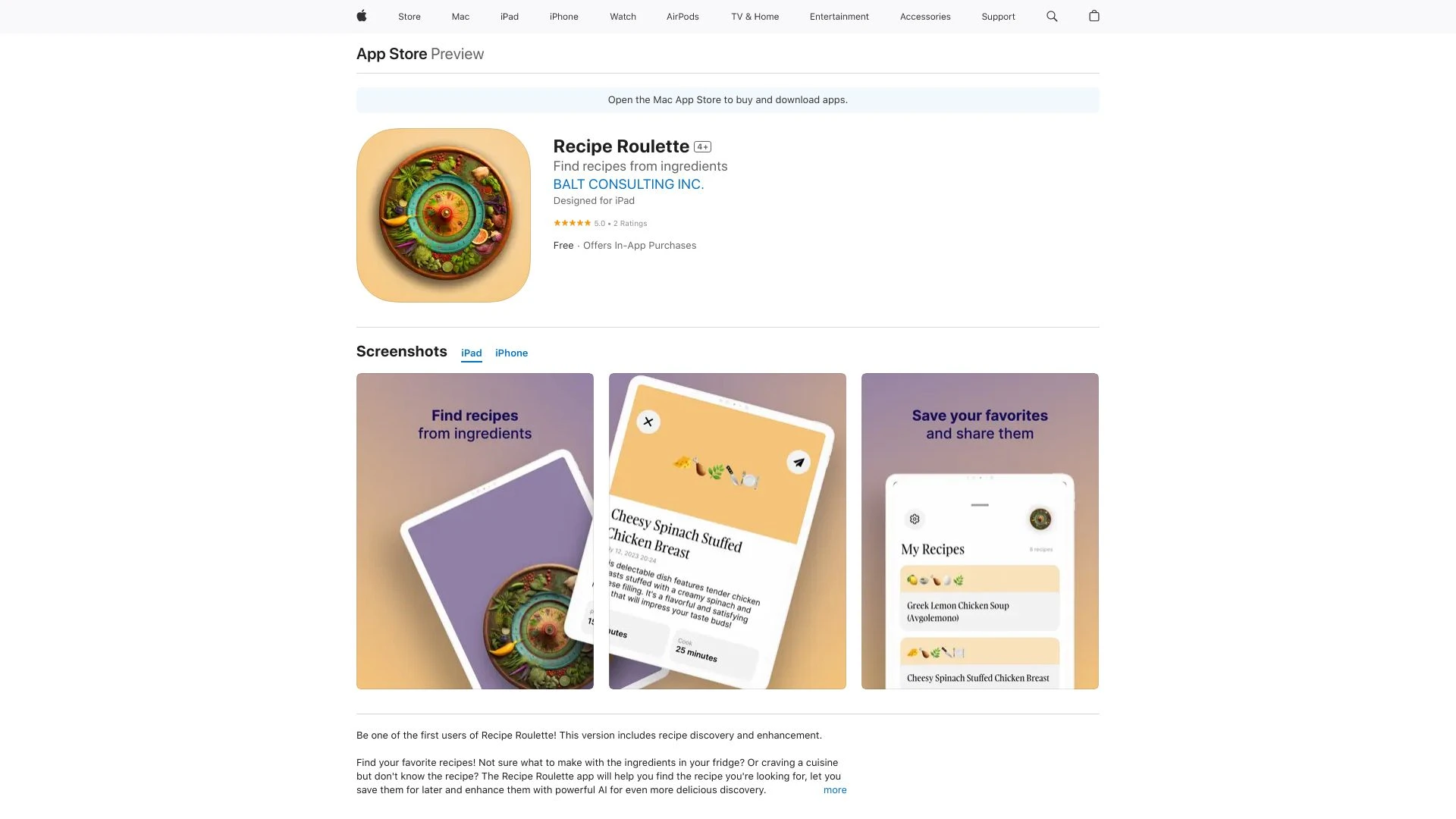 Recipe Roulette - AI Tool Ocean