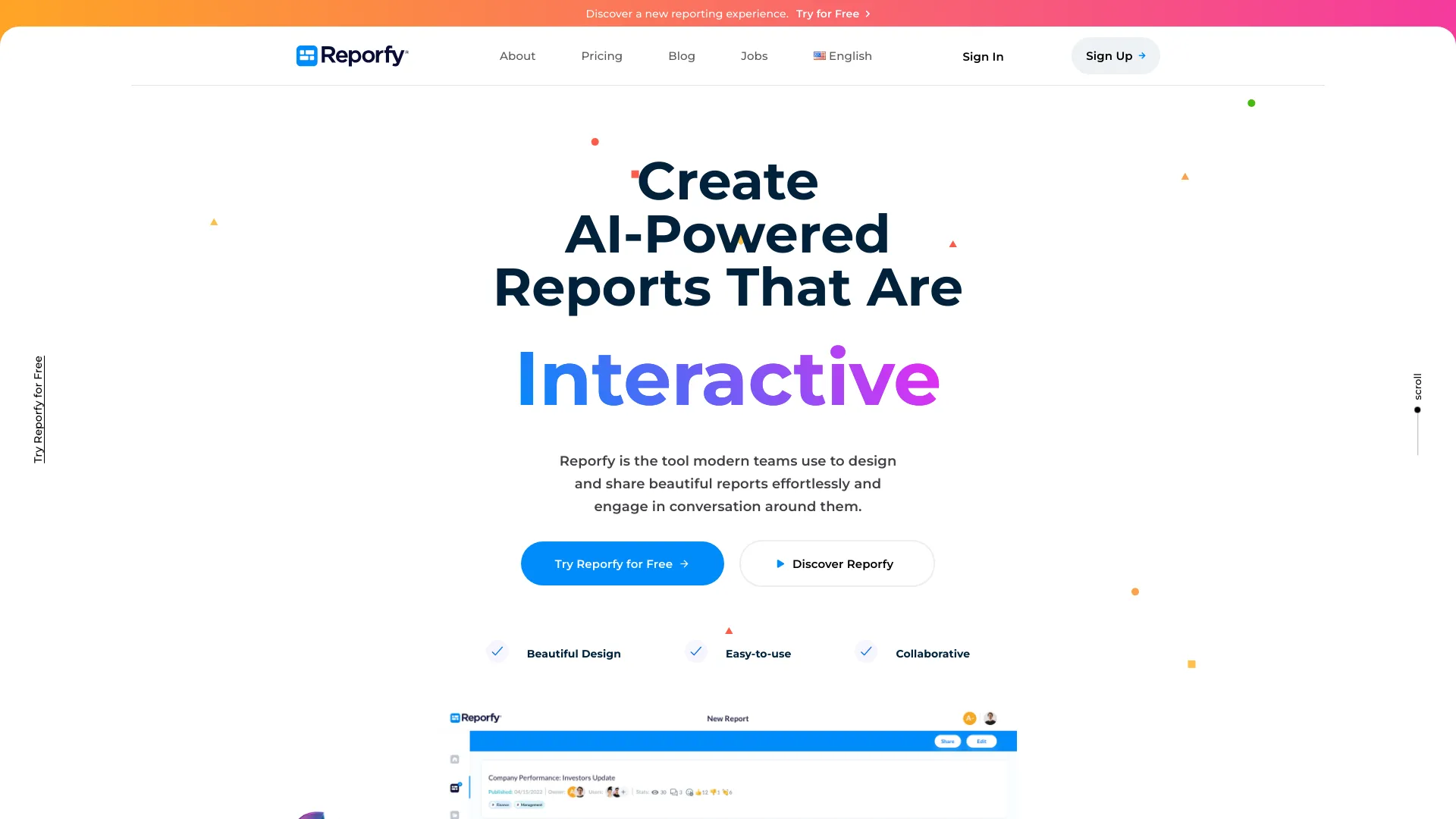 Reporfy - AI Tool Ocean