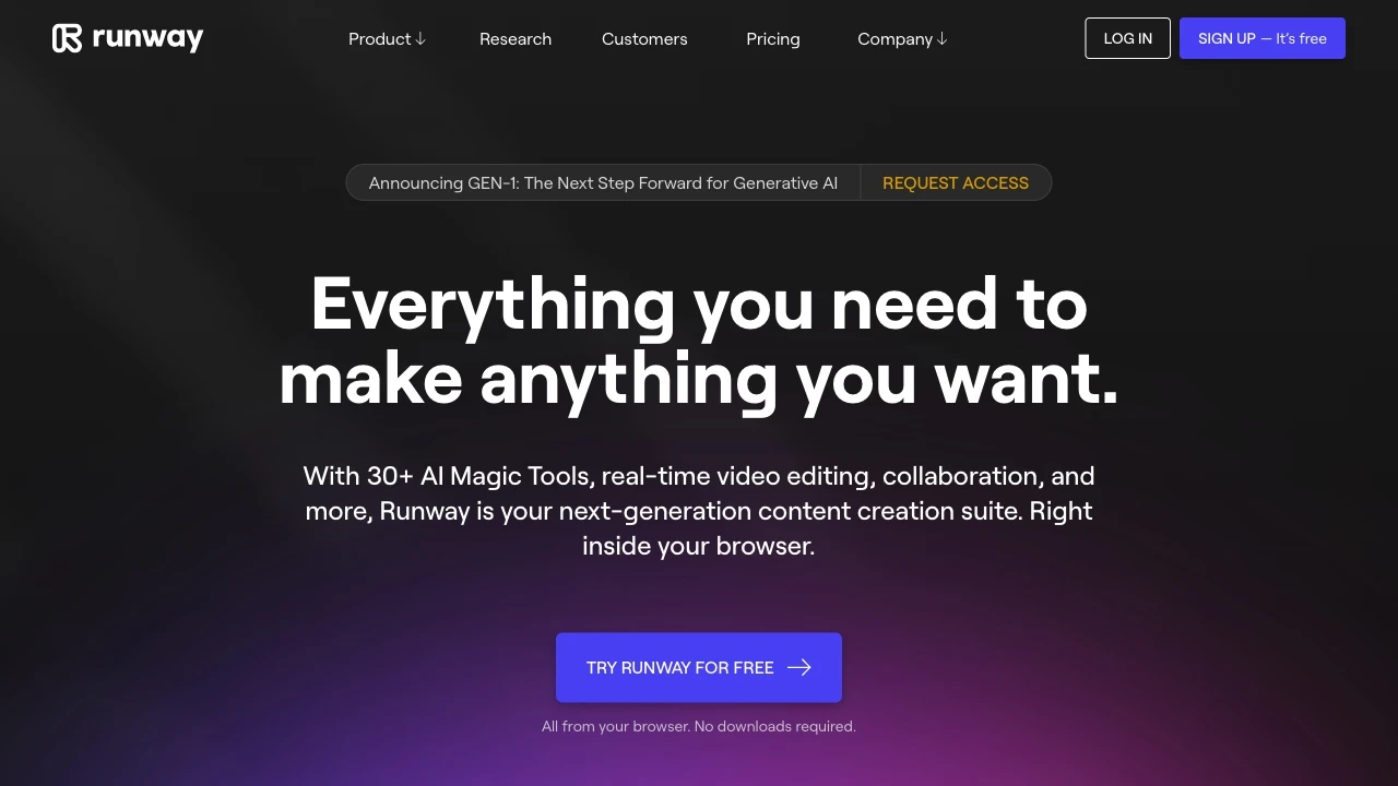 Runway - AI Tool Ocean