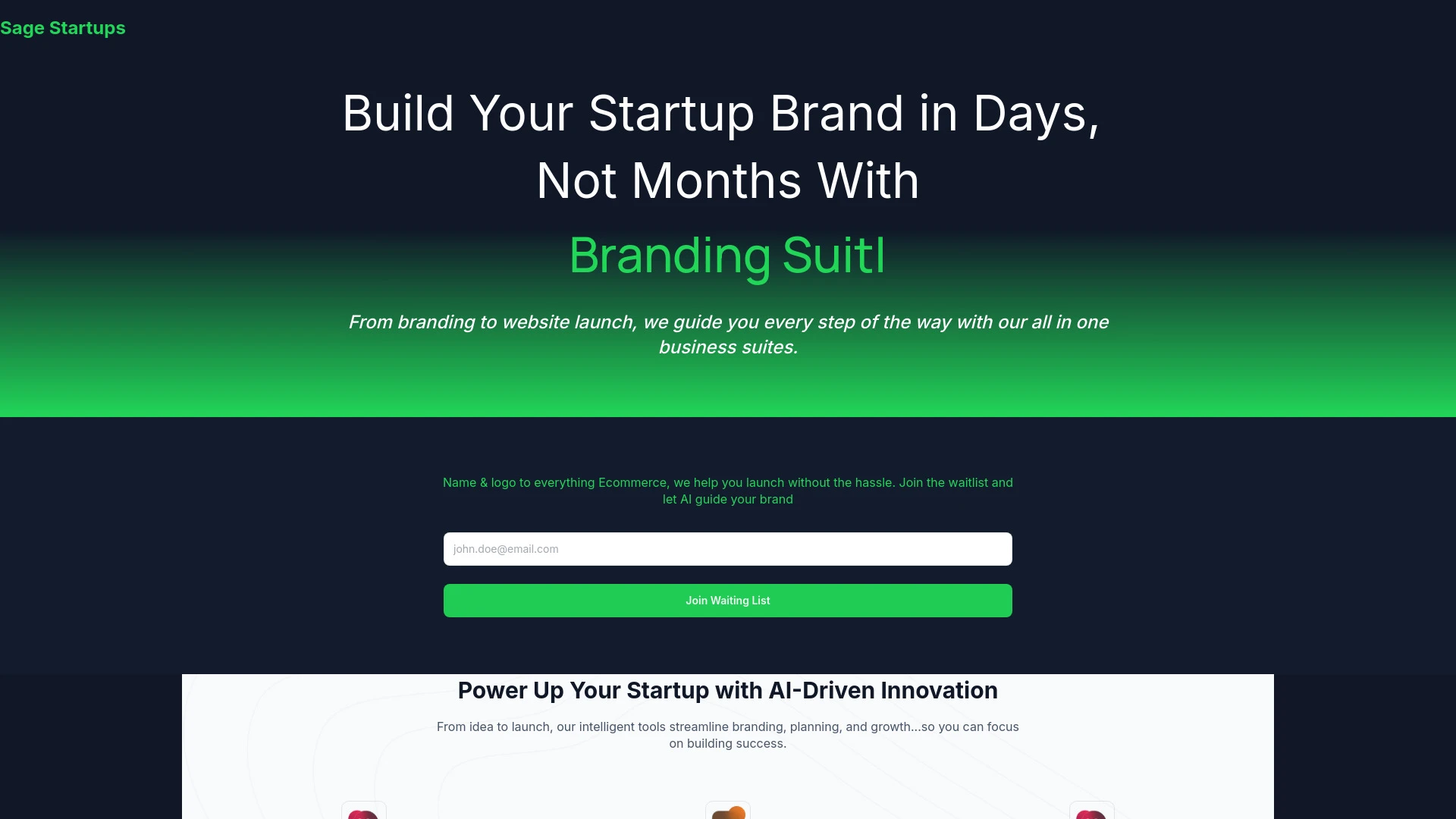 Sage Startup AI - AI Tool Ocean