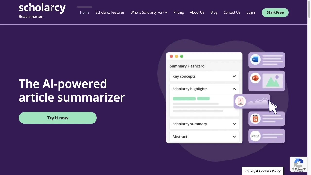 Scholarcy - AI Tool Ocean