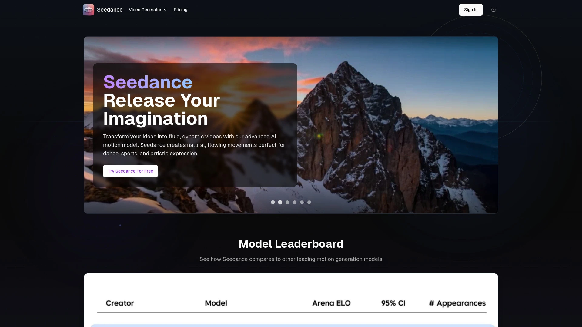 Seedance Video Generator - AI Tool Ocean