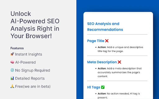 SEO PollyAI Analyzer - Chrome Extension - AI Tool Ocean