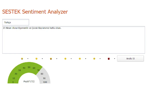 SESTEK Sentiment Analyzer - Chrome Extension - AI Tool Ocean