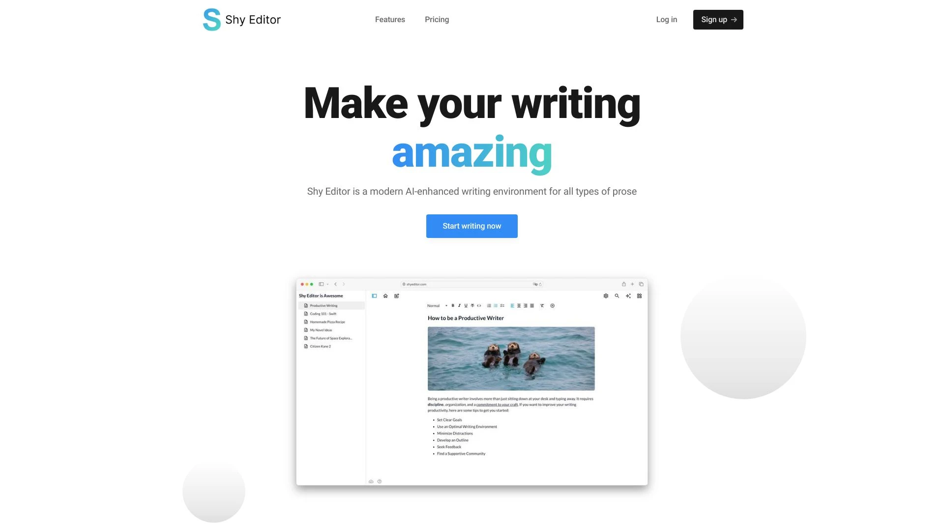 Shy Editor - AI Tool Ocean