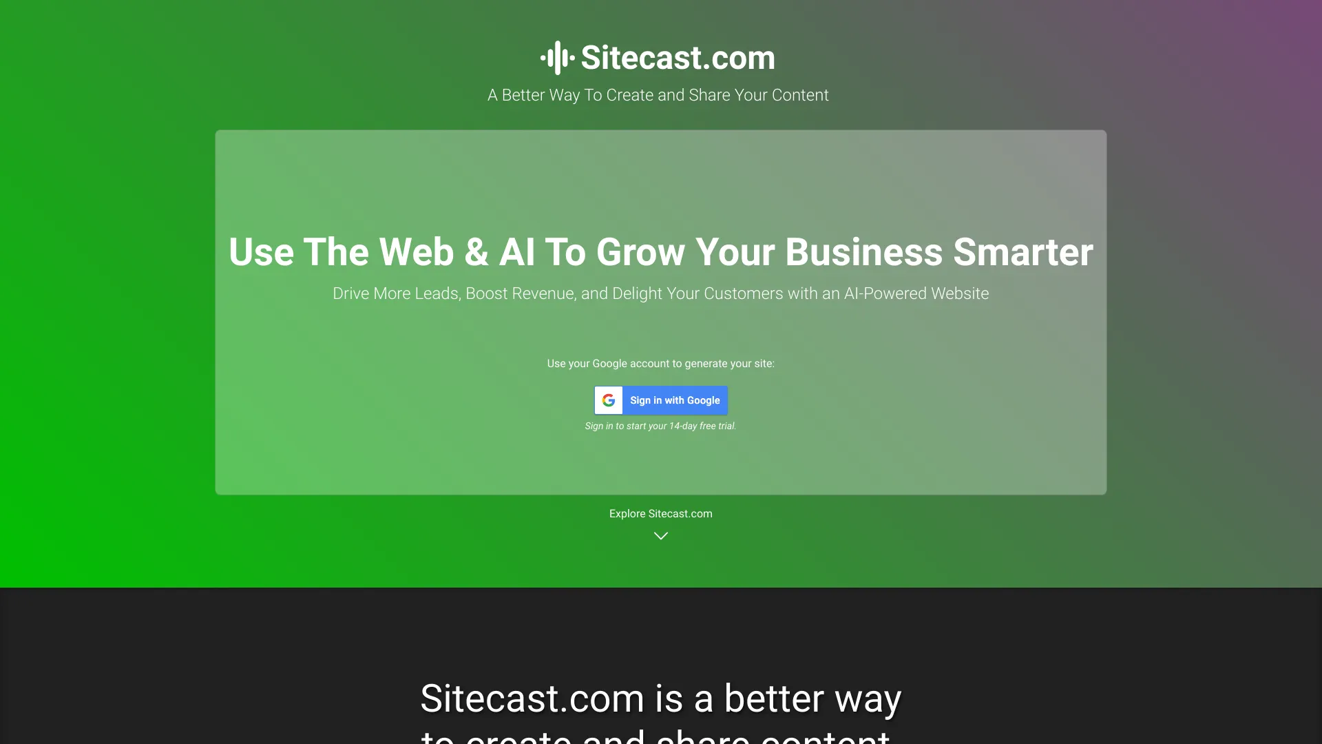 Sitecast.com - AI Tool Ocean