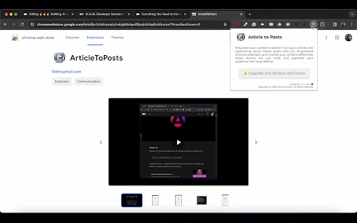 Social Media Post Generator - Chrome Extension - AI Tool Ocean