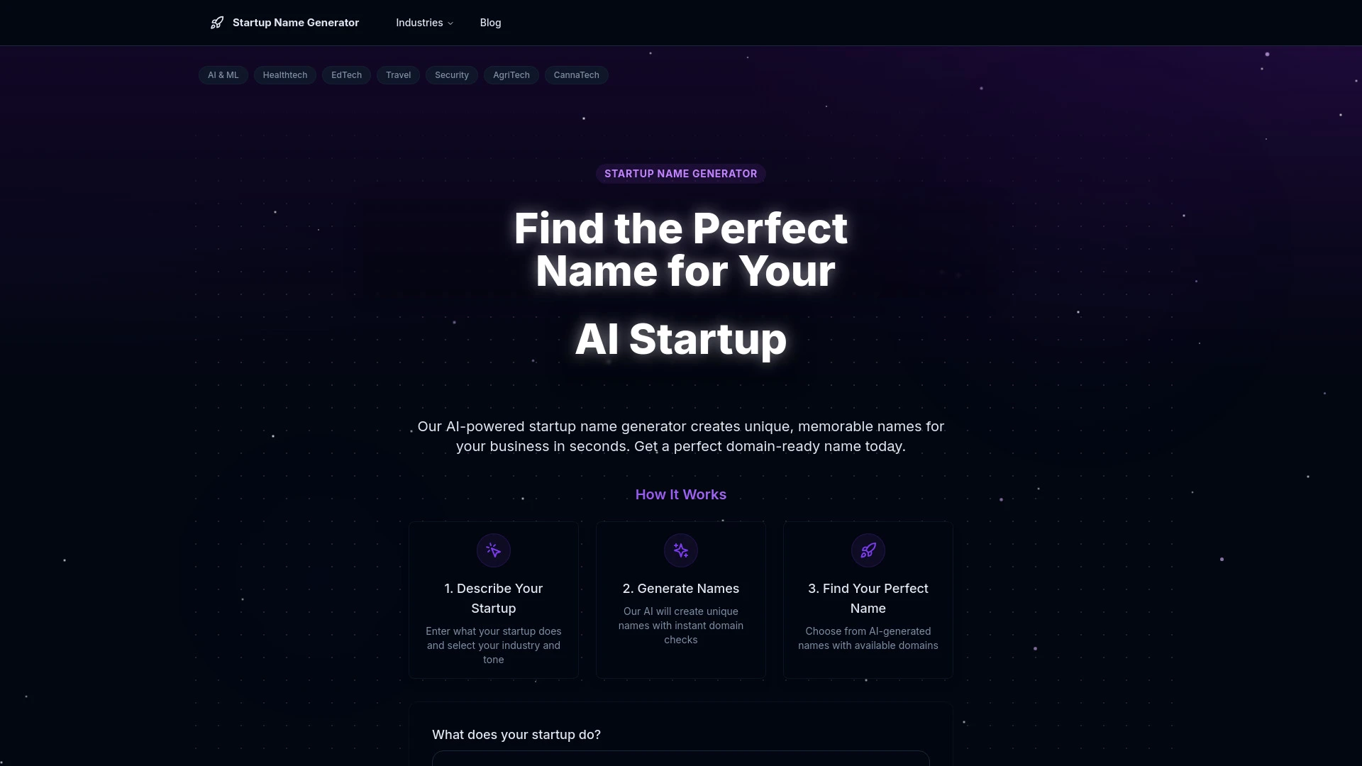 Startup Name Generator - AI Tool Ocean