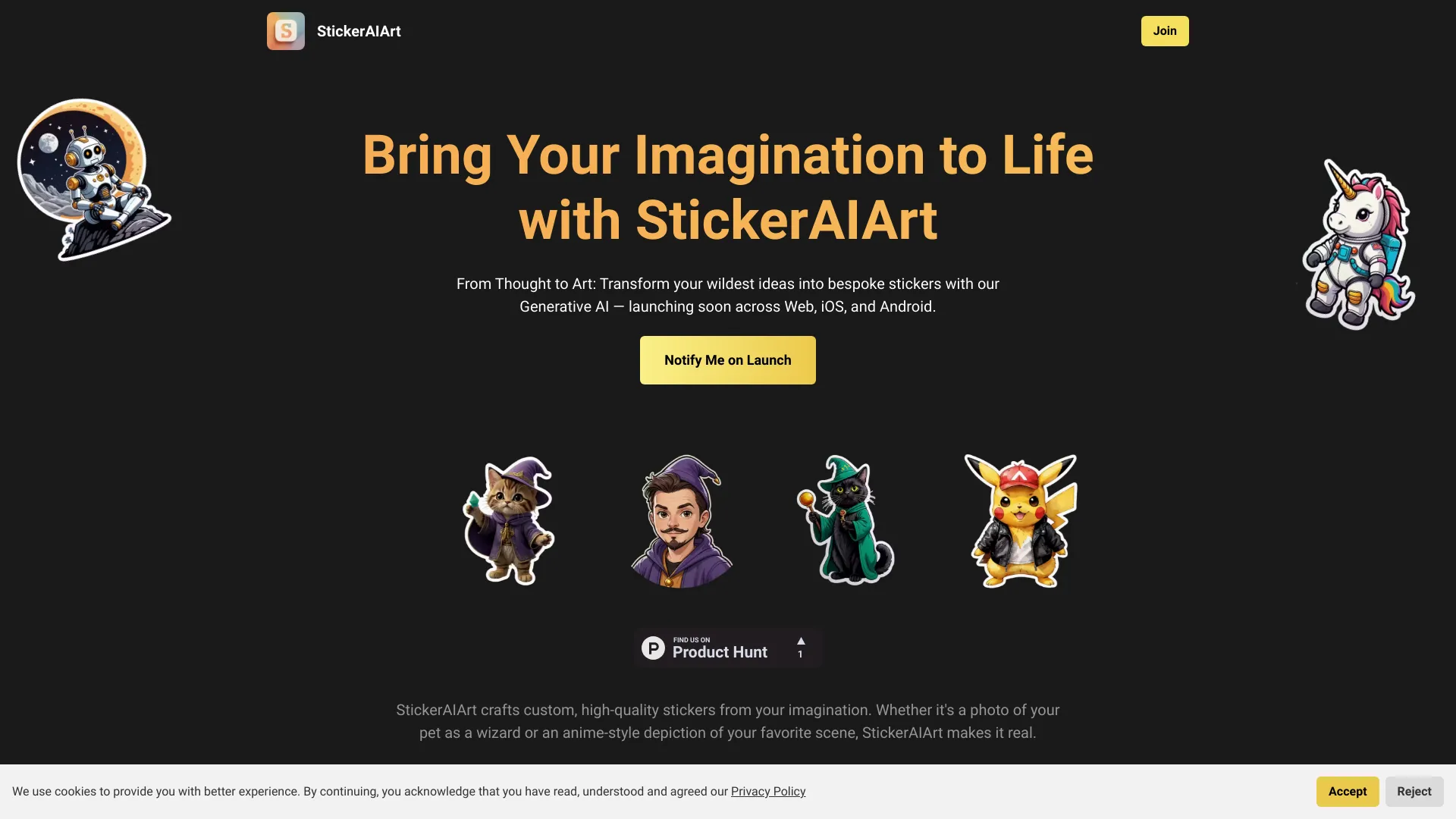 StickerAIArt - AI Tool Ocean