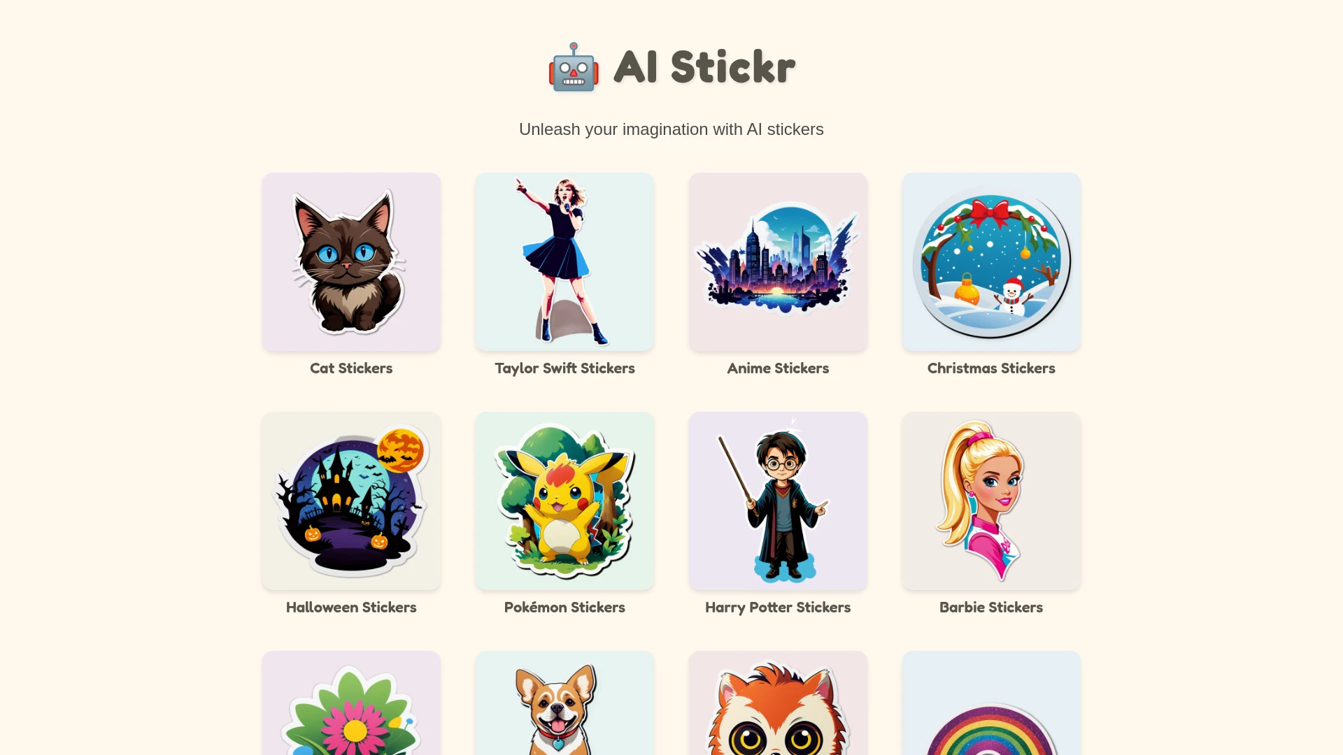 Stickers AI Generator - AI Tool Ocean