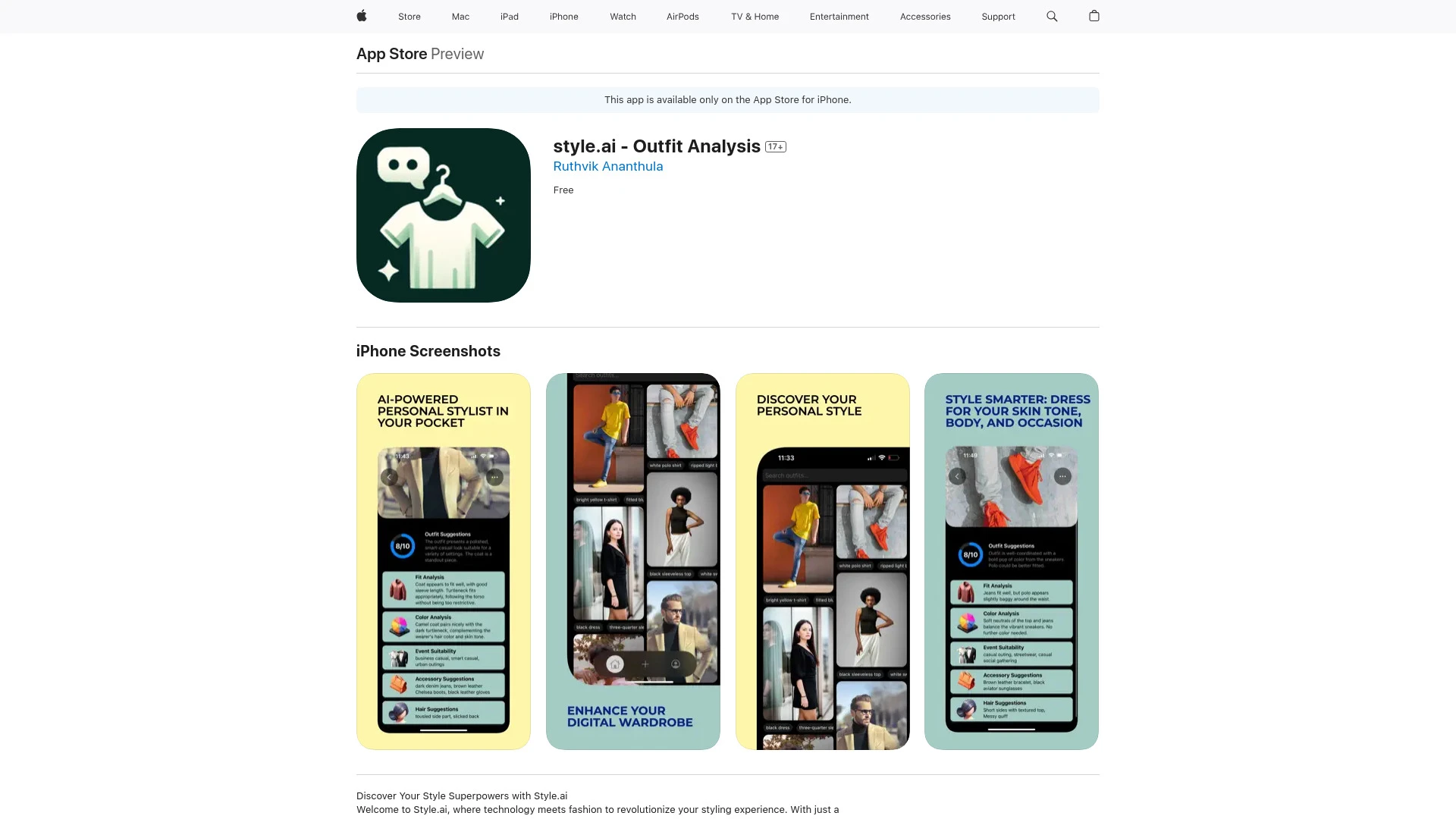 Style.ai - Outfit Analysis - AI Tool Ocean