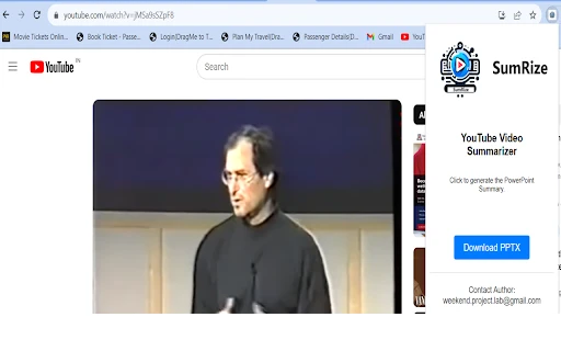 SumRize - YouTube Video Summarizer & PPT Generator - Chrome Extension - AI Tool Ocean