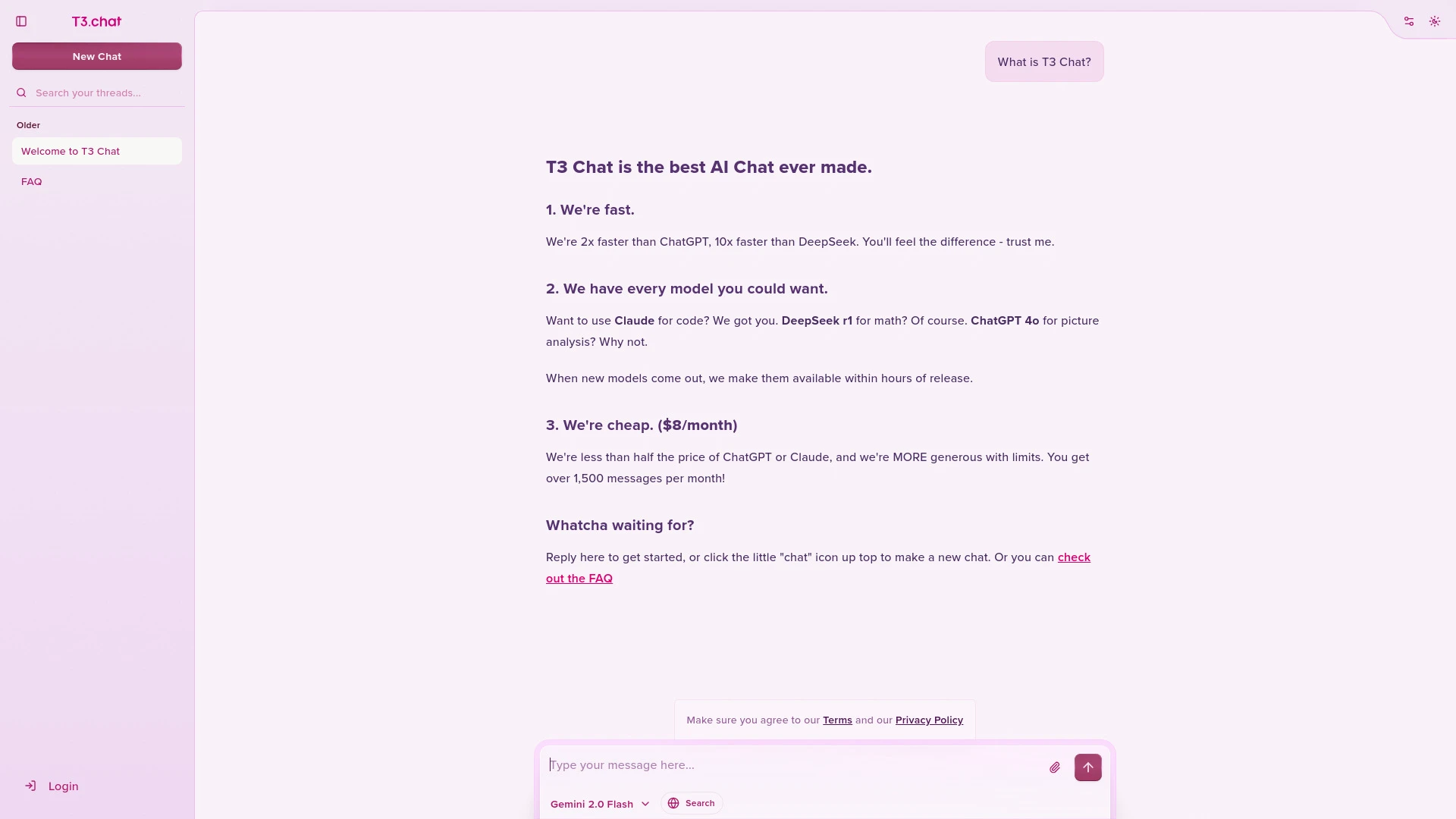 T3 Chat - AI Tool Ocean